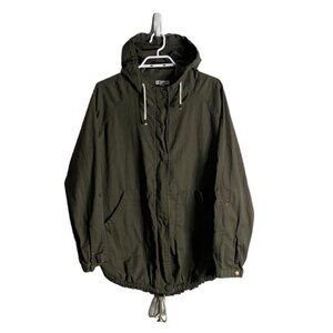 Warehouse One Women's Military Green Full Zip Lightweight Jacket
